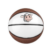 cartoon koe zwart wit roze zoen grijs boerderij basketbal (Voorkant)