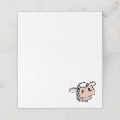 cartoon koe zwart wit roze zoen grijs boerderij plaatskaartje (Buitenkant ongevouwen)