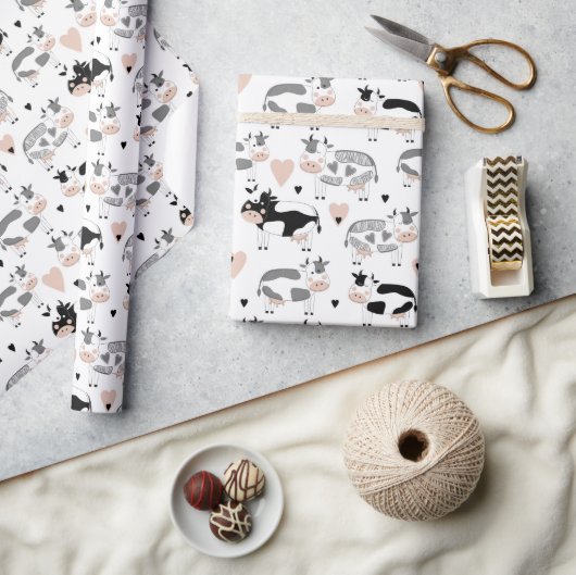 Cartoon Koeien Cadeaupapier (Crafts)