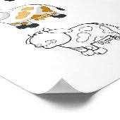 Cartoon — Koeien Canvas afdrukken Poster (Hoek)