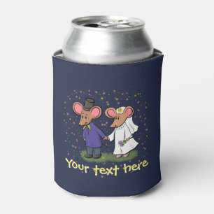 Cartoon koelbox voor cute mouse bruiloft blikjeskoeler