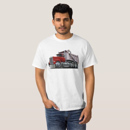 Cartoon koelvuilniswagen t-shirt (Voorkant volledig)