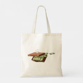 Cartoon koffer vol met geldbundels tote bag (Achterkant)