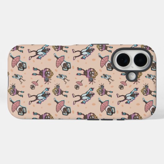 Cartoon koffieboon dansfeest Case-Mate iPhone case (Achterkant (horizontaal))