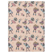 Cartoon koffieboon dansfeest klembord (Achterkant)