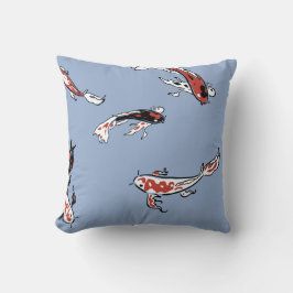 Cartoon Koi Fish Blue Kussen