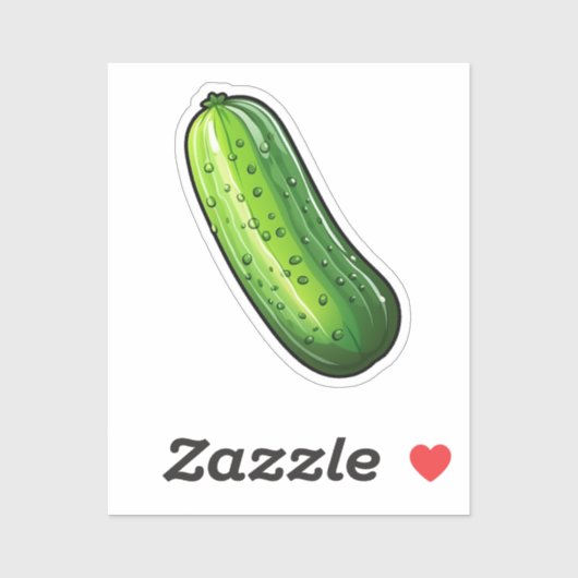 Cartoon komkommer sticker (Vel)