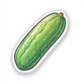 Cartoon komkommer sticker (Voorkant)