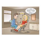 Cartoon; komt een blondje bij de tandarts foto afdruk (Voorkant)
