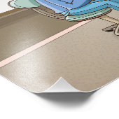 Cartoon; komt een blondje bij de tandarts foto afdruk (Hoek)