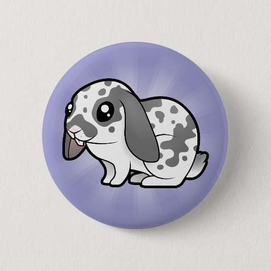 Cartoon Konijn (flauwvallen) Ronde Button 5,7 Cm (Voorkant)