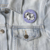 Cartoon Konijn (flauwvallen) Ronde Button 5,7 Cm (In situ)