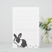Cartoon konijn (opgezuiverd haar) briefpapier (Staand voorkant)