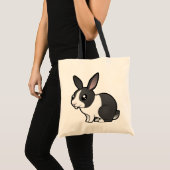 Cartoon konijn (opgezuiverd haar) tote bag (Voorkant (product))
