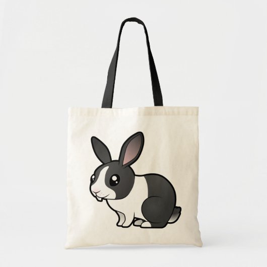 Cartoon konijn (opgezuiverd haar) tote bag (Voorkant)