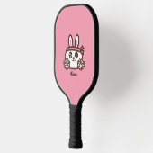 Cartoon konijn pickleball paddle (Links)