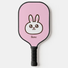 Cartoon konijn pickleball-paddle