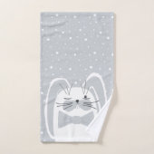 Cartoon konijn, symbool 2023. bad handdoek (Handdoek)