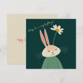 Cartoon konijn, Valentijnsdag Bedankkaart (Voorkant / Achterkant)