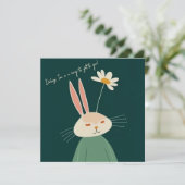 Cartoon konijn, Valentijnsdag Bedankkaart (Staand voorkant)