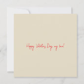 Cartoon konijn, Valentijnsdag Bedankkaart (Achterkant)