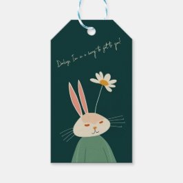 Cartoon konijn, Valentijnsdag Cadeaulabel