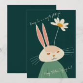 Cartoon konijn, Valentijnsdag Feestdagenkaart (Voorkant / Achterkant)