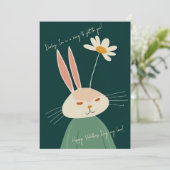 Cartoon konijn, Valentijnsdag Feestdagenkaart (Staand voorkant)