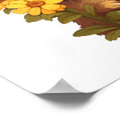 Cartoon konijnenillustratie poster (Hoek)