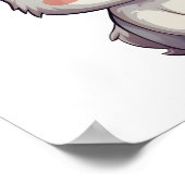 Cartoon konijnenillustratie poster (Hoek)