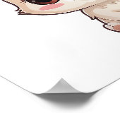 Cartoon konijnenillustratie poster (Hoek)