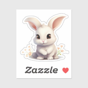 Cartoon konijnenillustratie sticker