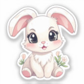 Cartoon konijnenillustratie sticker (Voorkant)