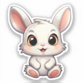 Cartoon konijnenillustratie sticker (Voorkant)
