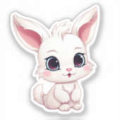 Cartoon konijnenillustratie sticker (Voorkant)