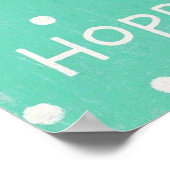 Cartoon konijntje met een wortel, polka dots poster (Hoek)