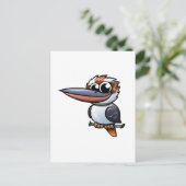 Cartoon Kookaburra Briefkaart (Staand voorkant)