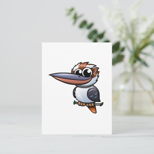 Cartoon Kookaburra Briefkaart (Staand voorkant)