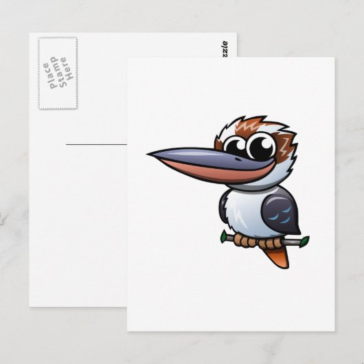 Cartoon Kookaburra Briefkaart (Voorkant / Achterkant)