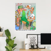 Cartoon Koud en griesseizoen afdrukken Poster (Thuiskantoor)