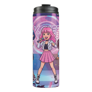 Cartoon KPop Meidengroep Thermosbeker