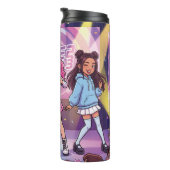 Cartoon KPop Meidengroep Thermosbeker (Geroteerd rechts)