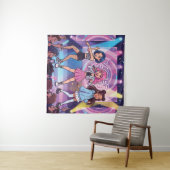 Cartoon KPop Meidengroep Wandkleed (In Situ (horizontaal))