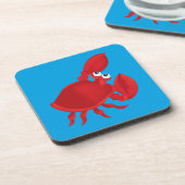 Cartoon krab bier onderzetter (Linkerzijde)