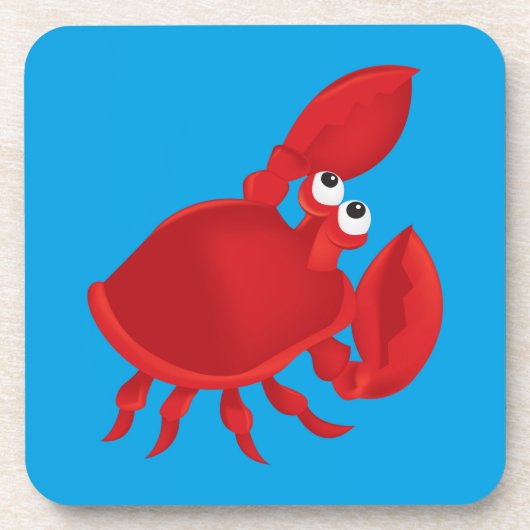 Cartoon krab bier onderzetter (Voorkant)