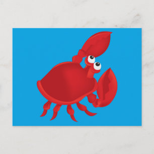 Cartoon krab briefkaart