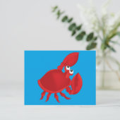 Cartoon krab briefkaart (Staand voorkant)