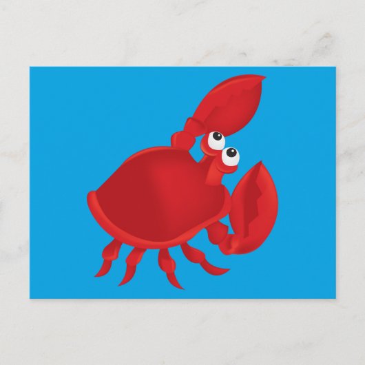 Cartoon krab briefkaart (Voorkant)