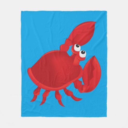 Cartoon krab fleece deken (Voorkant)