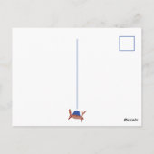 Cartoon krab gepersonaliseerde aangepaste strand briefkaart (Achterkant)